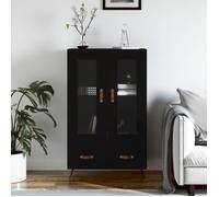 vidaXL Buffet haut noir 69,5x31x115 cm bois d'ingénierie 828269