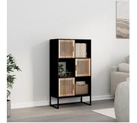 vidaXL Buffet haut noir 70x35x125 cm bois d'ingénierie, buffet, meuble de rangement, placard, armoire, meuble de salon, 352137
