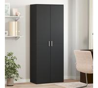 Vidaxl Buffet Haut Noir 70x35x180 Cm Bois D'ingénierie Marron