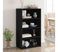 Vidaxl Buffet Haut Noir 70x41x124 Cm Bois D'ingénierie Marron