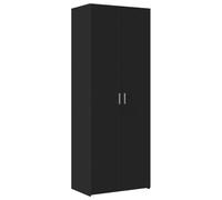vidaXL Buffet Haut Noir 70x42,5x185 cm Bois d'ingénierie, Buffet, Armoire de Rangement, Panneau latéral, Armoire, Armoire latérale, Armoire Haute