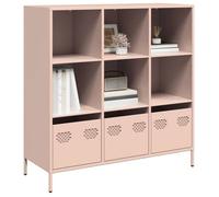 vidaXL Buffet haut rose 101,5x39x103,5 cm acier, armoire à livres, armoire à livres moderne, étagère à livres, étagère et 851389