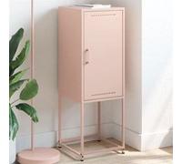 Vidaxl Buffet Haut Rose 36x39x107 Cm Acier Rose