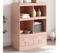 vidaXL Buffet haut 67 x 39 x 95 cm Acier Rose