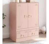 vidaXL Buffet haut rose 67x39x95 cm acier, armoire, armoire de rangement, buffet haut, armoire latérale, armoire haute, 841806