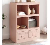 Vidaxl Buffet Haut Rose 67x39x95 Cm Acier Rose