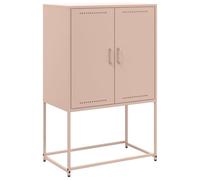vidaXL Buffet Haut Rose 68,5x38,5x107 cm Acier, Buffet, Placard, Armoire latérale, Armoire, Armoire de Rangement, Armoire Haute, Meuble de Salon