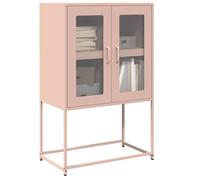 vidaXL Buffet haut rose 68x39x107 cm acier, armoire, armoire de rangement, buffet haut, armoire latérale, armoire haute, 853375