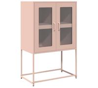 vidaXL Buffet Haut Rose 68x39x107 cm Acier, Armoire, Armoire de Rangement, Buffet Haut, Armoire latérale, Armoire Haute, Armoire Console