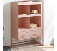 Vidaxl Buffet Haut Rose 68x39x111,5 Cm Acier Multicolore