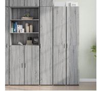 vidaXL Buffet Haut Sonoma Gris 30x42,5x185 cm Bois d'ingénierie, Buffet, Armoire de Rangement, Panneau latéral, Armoire, Armoire latérale