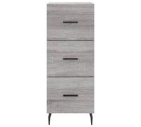vidaXL Buffet haut Sonoma gris 34,5x34x180 cm Bois d'ingénierie
