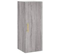 vidaXL Buffet haut Sonoma gris 34,5x34x180 cm Bois d'ingénierie