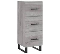 Vidaxl Buffet Haut Sonoma Gris 34,5x34x180 Cm Bois D'ingénierie Gris