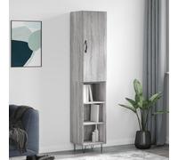 Vidaxl Buffet Haut Sonoma Gris 34,5x34x180 Cm Bois D'ingénierie Gris