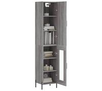 Buffet Haut, Armoire de Rangement avec Pieds, Meuble de Rangement, Organisateur Salon Salle de Séjour, Moderne, Sonoma Gris Bois d'Ingénierie