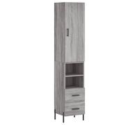 Buffet Haut, Armoire de Rangement avec Pieds, Meuble de Rangement, Organisateur Salon Salle de Séjour, Moderne, Sonoma Gris Bois d'Ingénierie