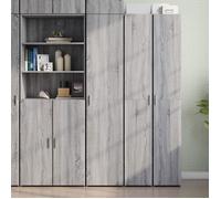 Vidaxl Buffet Haut Sonoma Gris 40x42,5x185 Cm Bois D'ingénierie Multicolore