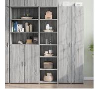 Vidaxl Buffet Haut Sonoma Gris 45x41x185 Cm Bois D'ingénierie Marron