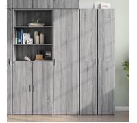 vidaXL Buffet haut sonoma gris 45x42,5x185 cm bois d'ingénierie, buffet, armoire de rangement, panneau latéral, armoire, 3281411