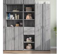 Vidaxl Buffet Haut Sonoma Gris 45x42,5x185 Cm Bois D'ingénierie Multicolore