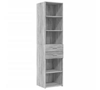 vidaXL Buffet Haut Sonoma Gris 45x42,5x185 cm Bois d'ingénierie, Buffet, Placard, Armoire latérale, Armoire, Armoire de Rangement, Armoire Haute