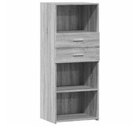 Vidaxl Buffet Haut Sonoma Gris 50x42,5x124 Cm Bois D'ingénierie Multicolore