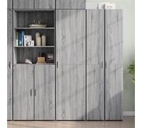 vidaXL Buffet haut sonoma gris 50x42,5x185 cm bois d'ingénierie, buffet, armoire de rangement, panneau latéral, armoire, armoire latérale Gris G