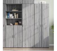 vidaXL Buffet haut sonoma gris 50x42,5x185 cm bois d'ingénierie, buffet, armoire de rangement, panneau latéral, armoire, 3281418