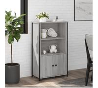 Vidaxl Buffet Haut Sonoma Gris 62x32x103,5 Cm Bois D'ingénierie Gris