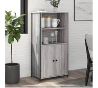 vidaXL Buffet Haut, Armoire avec Portes, Meuble de Rangement, Organisateur de Salon Salle de SéJour, Industriel, Sonoma Gris Bois d'Ingénierie