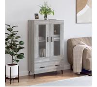 Vidaxl Buffet Haut Sonoma Gris 69,5x31x115 Cm Bois D'ingénierie Gris