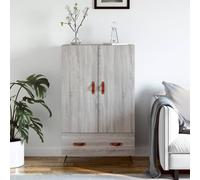 Vidaxl Buffet Haut Sonoma Gris 69,5x31x115 Cm Bois D'ingénierie Gris