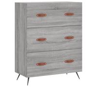 vidaXL Buffet Haut, Armoire de Rangement avec Pieds, Meuble de Rangement, Organisateur Salon Salle de Séjour, Sonoma Gris Bois d'Ingénierie