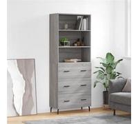 Buffet haut Sonoma gris 69,5x34x180 cm Bois d'ingénierie 3189403