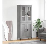 vidaXL Buffet haut Sonoma gris 69 5x34x180 cm Bois d'ingénierie 3198343