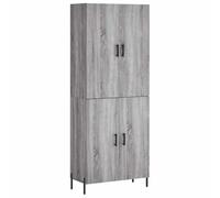 vidaXL Buffet Haut Sonoma Gris 69,5x34x180 cm Bois d'ingénierie, Buffet, Armoire latérale, Armoire de Rangement, Armoire, buffets, Armoire Haute