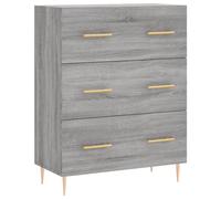 Vidaxl Buffet Haut Sonoma Gris 69,5x34x180 Cm Bois D'ingénierie Gris