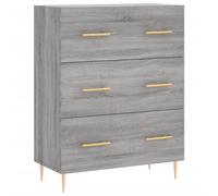 Vidaxl Buffet Haut Sonoma Gris 69,5x34x180 Cm Bois D'ingénierie Gris