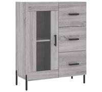 vidaXL Buffet haut Sonoma gris 69,5x34x180 cm Bois d'ingénierie Gris