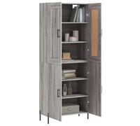 vidaXL Buffet Haut, Armoire de Rangement avec Pieds, Meuble de Rangement, Organisateur Salon Salle de Séjour, Sonoma Gris Bois d'Ingénierie