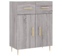 vidaXL Buffet haut Sonoma gris 69,5x34x180 cm Bois d'ingénierie 3198143