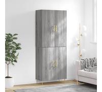 Buffet haut Sonoma gris 69,5x34x180 cm Bois d'ingénierie, buffet, armoire latérale, armoire de rangement, armoire, buffets, armoire haute