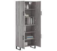 vidaXL Buffet haut Sonoma gris 69,5x34x180 cm Bois d'ingénierie 3195705