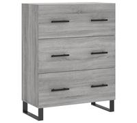 Buffet Haut, Armoire de Rangement avec Pieds, Meuble de Rangement, Organisateur Salon Salle de Séjour, Industriel, Sonoma Gris Bois d'Ingénierie
