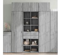 vidaXL Buffet haut sonoma gris 70x42,5x185 cm bois d'ingénierie