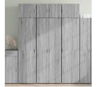 vidaXL Buffet haut sonoma gris 70x42,5x185 cm bois d'ingénierie Multicolore