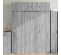Vidaxl Buffet Haut Sonoma Gris 70x42,5x185 Cm Bois D'ingénierie Multicolore