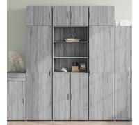 Vidaxl Buffet Haut Sonoma Gris 70x42,5x185 Cm Bois D'ingénierie Multicolore
