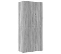 Vidaxl Buffet Haut Sonoma Gris 80x42,5x185 Cm Bois D'ingénierie Multicolore